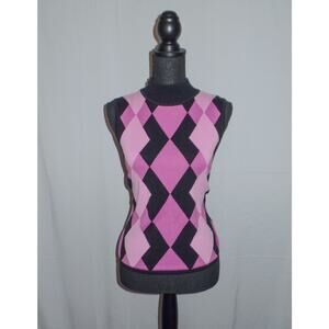Pink and Black Turtleneck Vest by Dressbarn – Stylish & Versatile